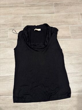 Michael Kors Black Sleeveless Cowl Neck Top